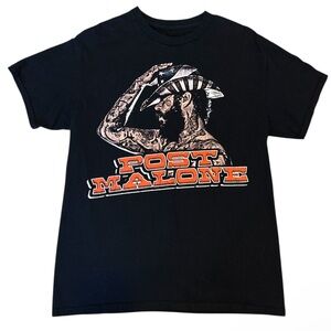 Post Malone 2024 Graphic Concert Tee Size Medium 100% Cotton